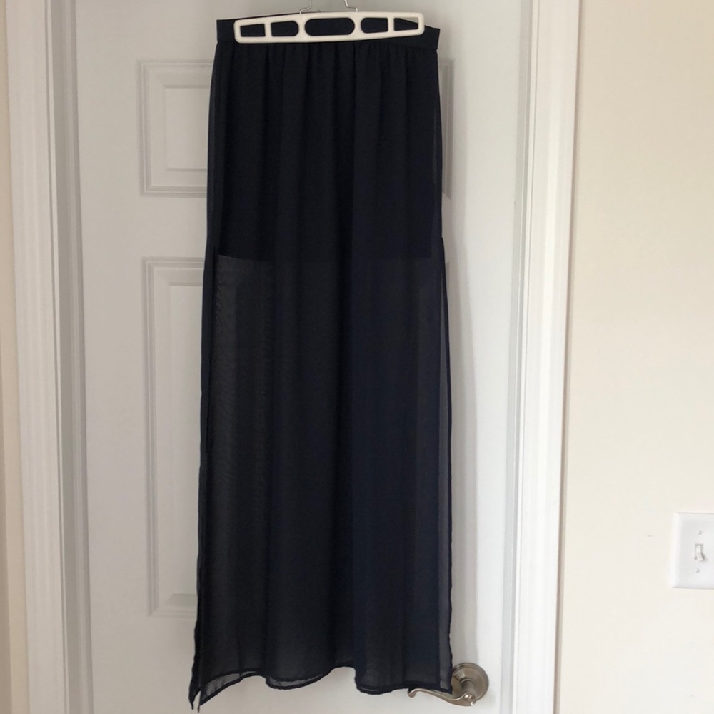 Navy maxi skirt